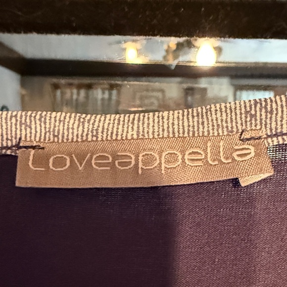 Loveappella Long Sleeve Top - Navy and Light Gray - Picture 2 of 7